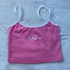 Fashion nova Babygirl Pink Crop Top S